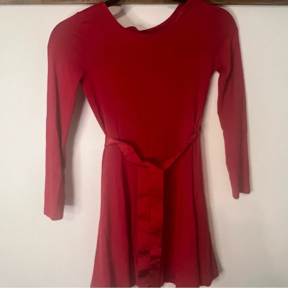 Polo by Ralph Lauren Girls Dress Vibrant Red with belt Size 8/10